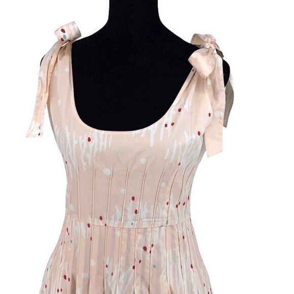 Hunter Bell Braden Dress Abstract Coral Lined Pockets Size 6 NWOT $485 - Picture 4 of 13